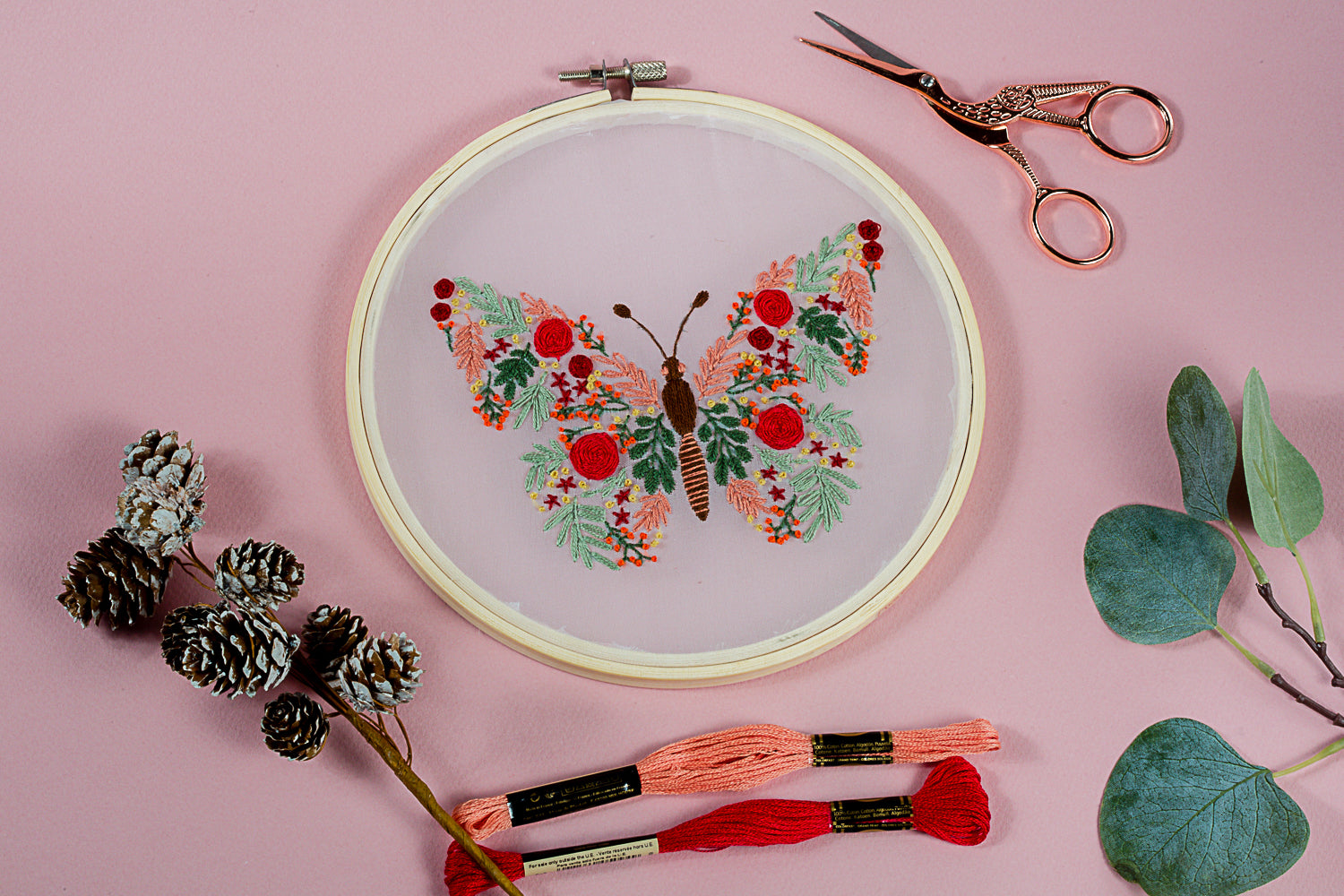 Ready-to-Ship Framed Embroidered Art