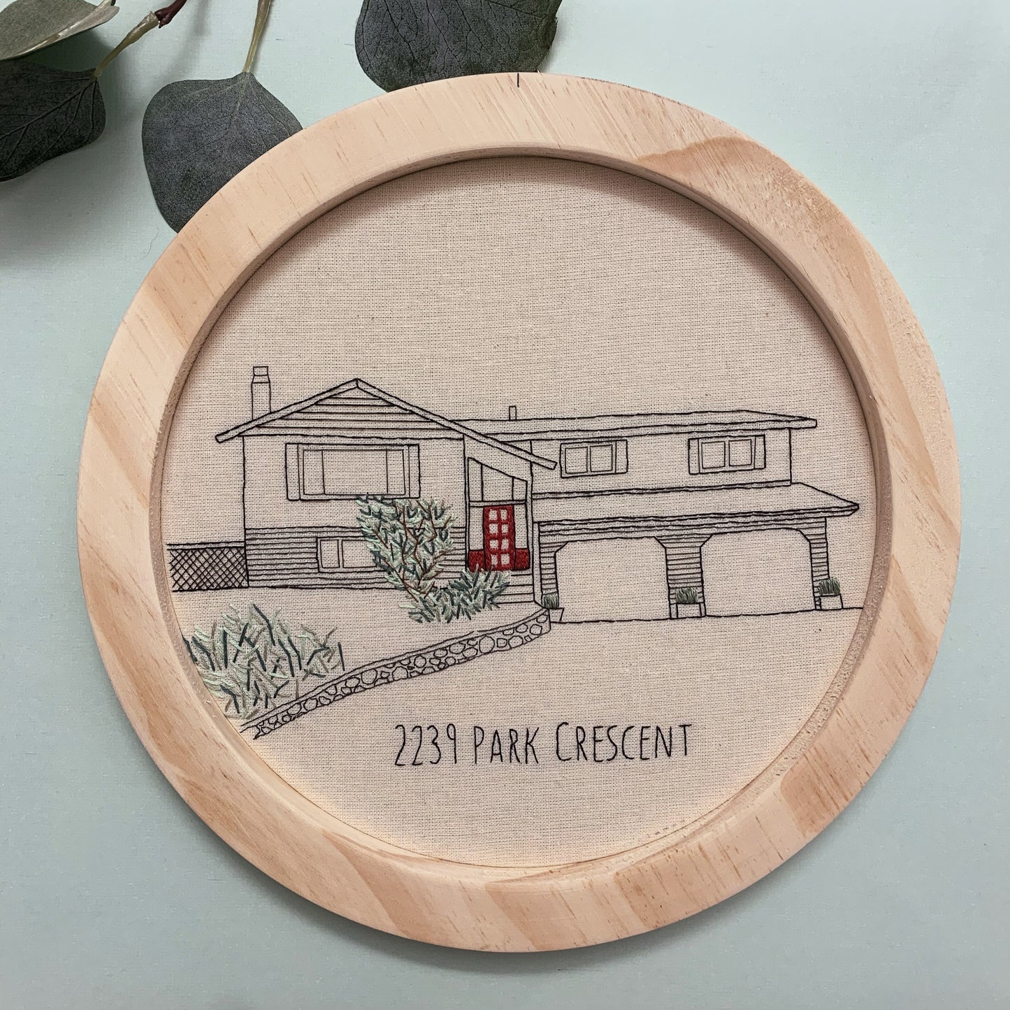 Personalized Embroidered Hoop 6"