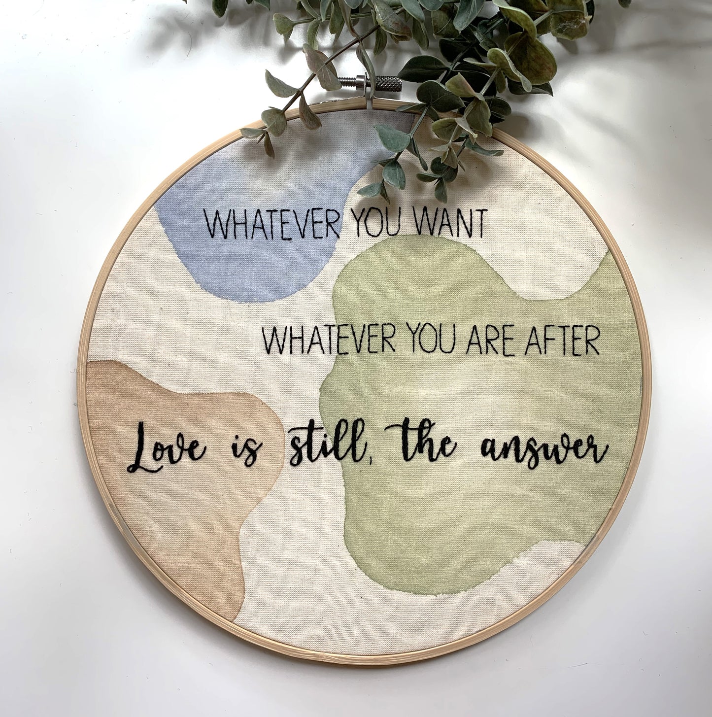 Personalized Embroidered Hoop 8"