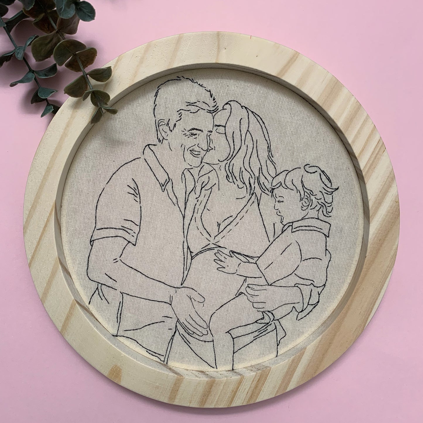 Personalized Embroidered Hoop 8"