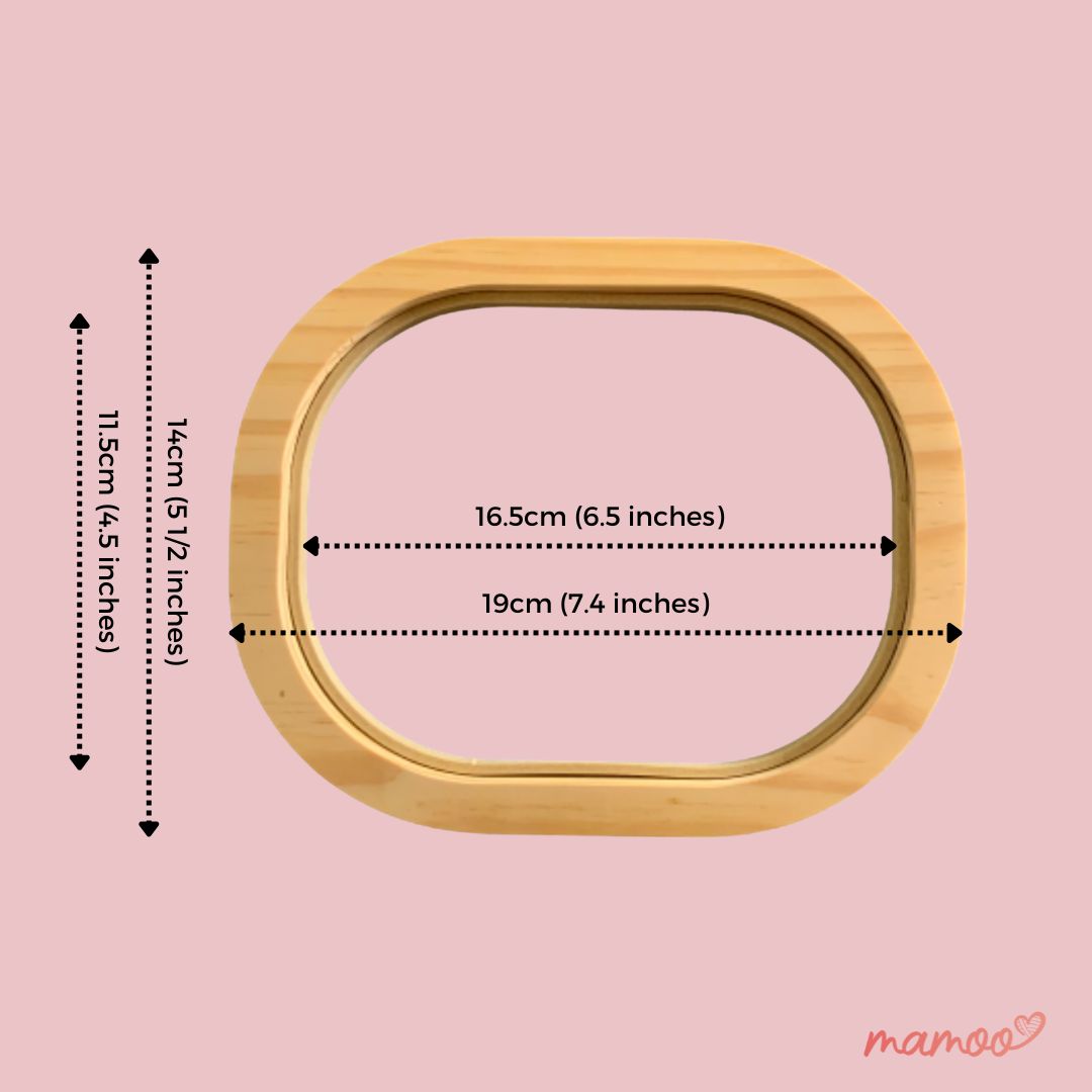Oblong Pine Wood Hoop