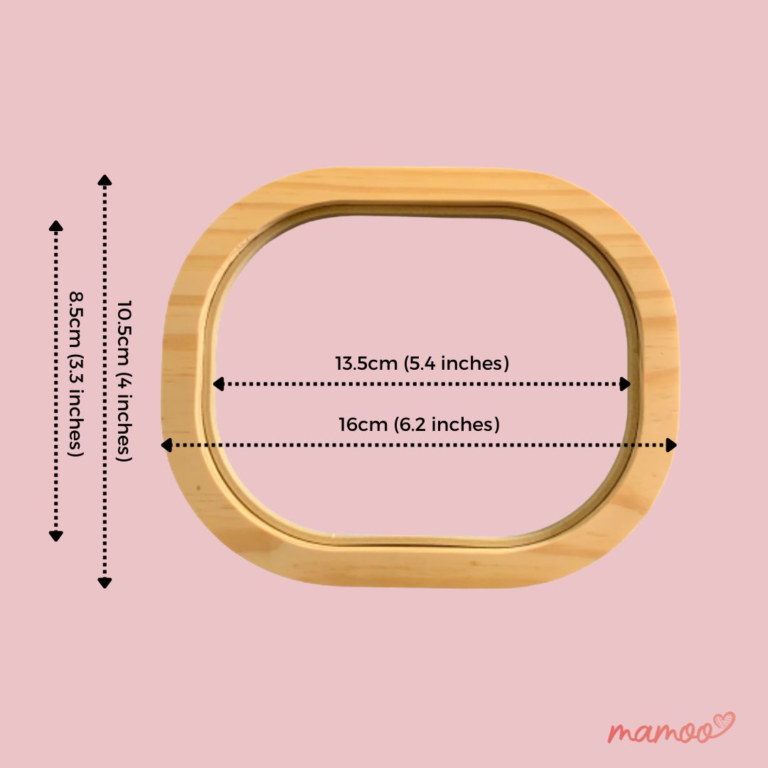 Oblong Pine Wood Hoop