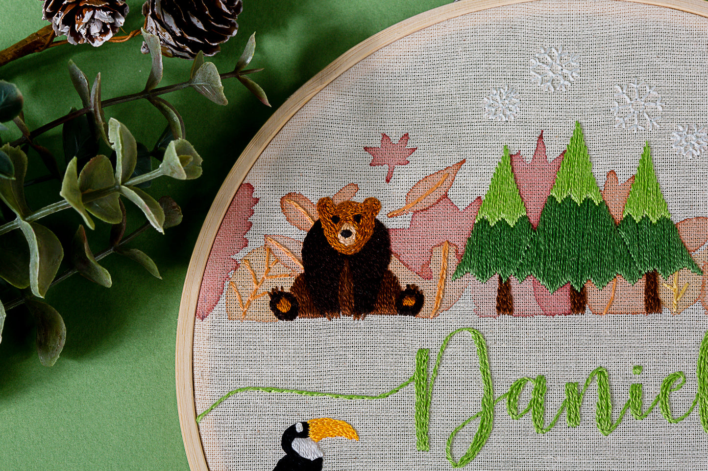 Personalized Embroidered Hoop 8"