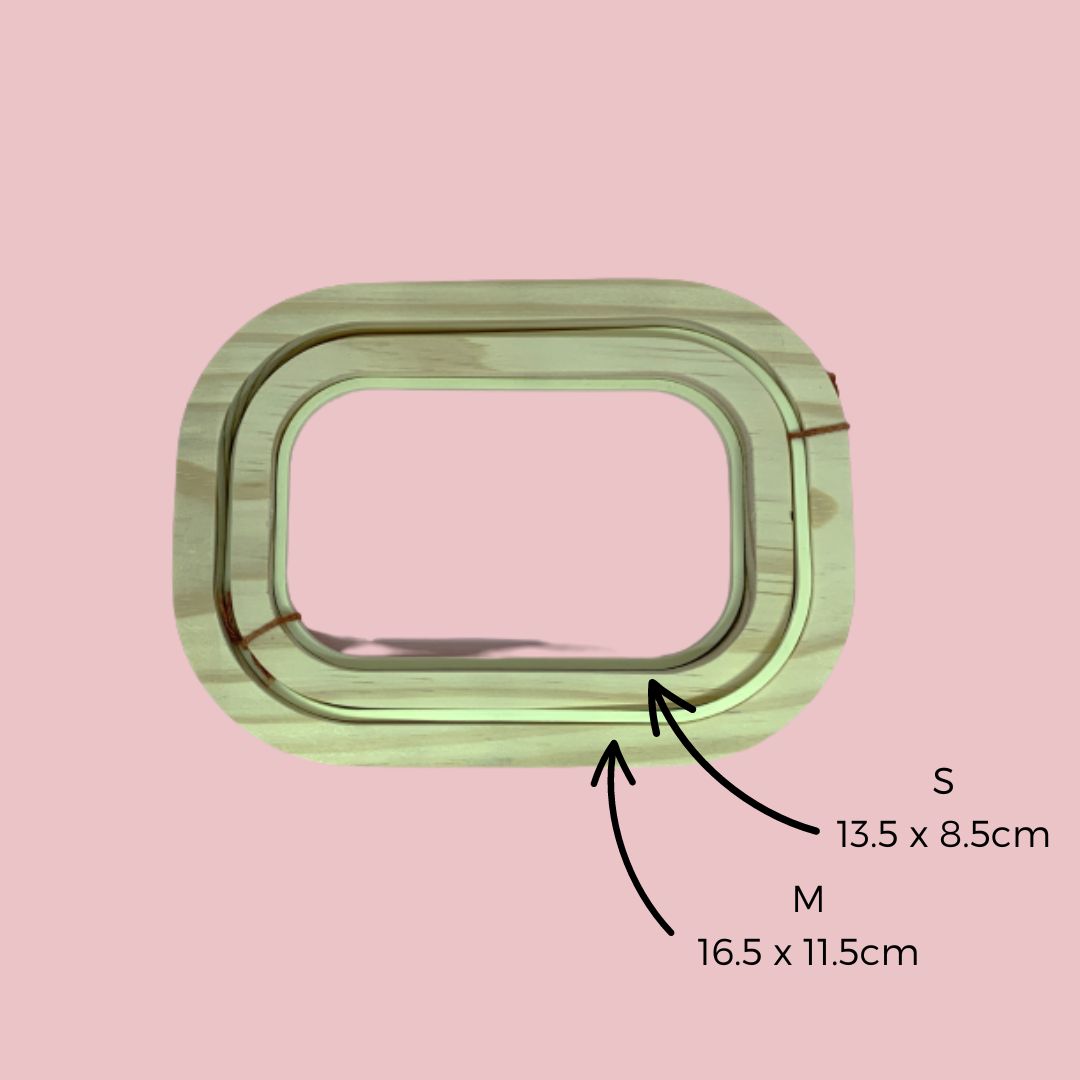 Oblong Pine Wood Hoop