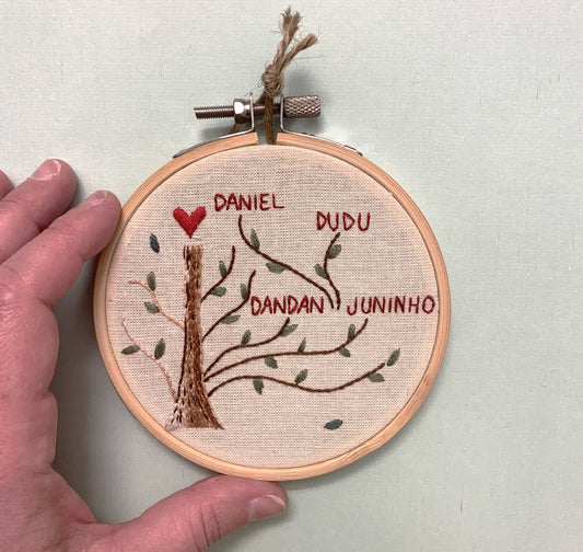 Personalized Embroidered Hoop 4"